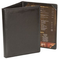 Castillian, Linen Bookcloth or Summit 3 Fold Panel Pocket Menu Cover (5 1/2"x8 1/2")